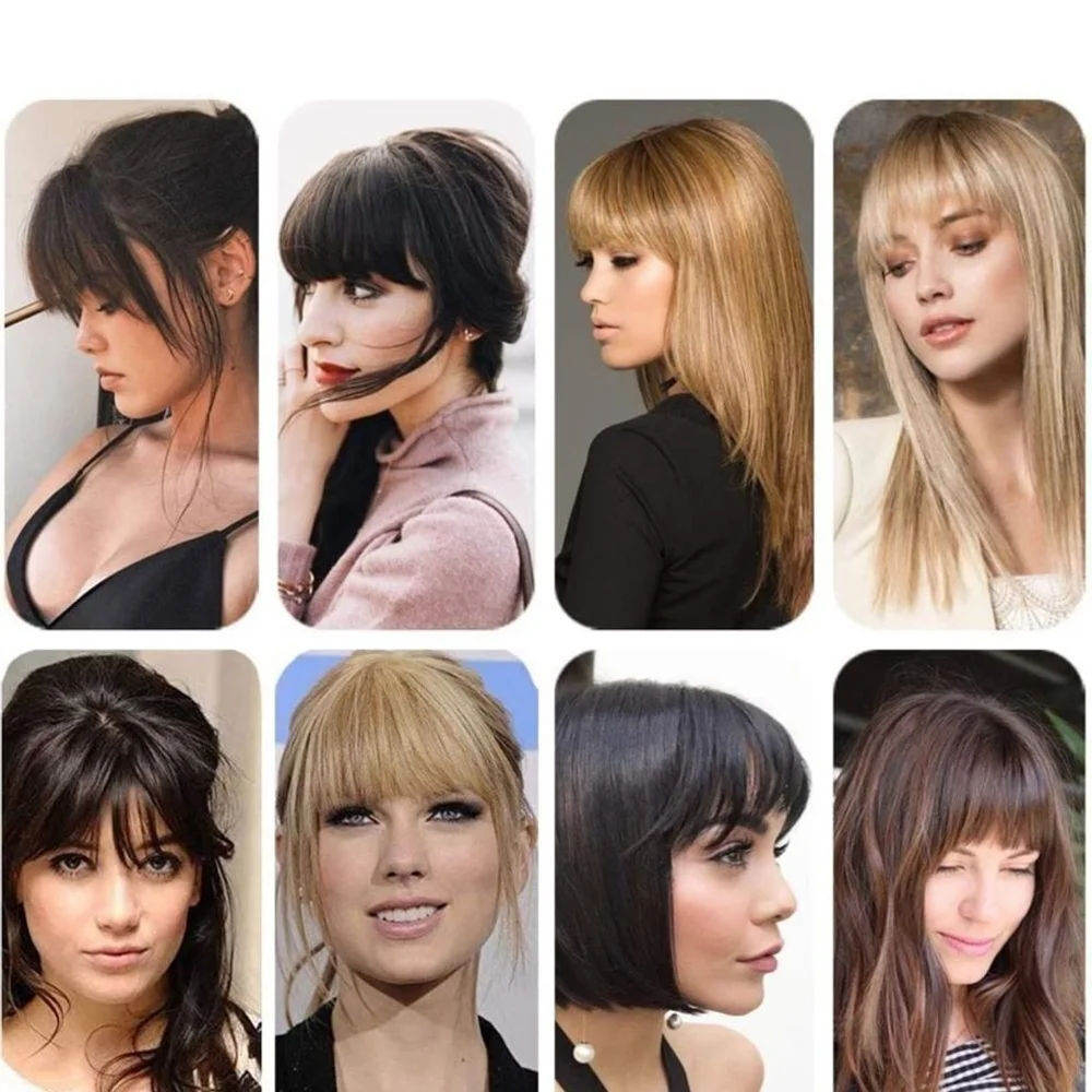 FASHION One Piece Clip in Hair Bangs-Light Brown